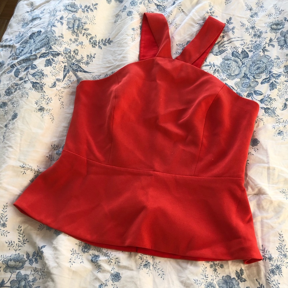 BCBG Peplum Halter Top